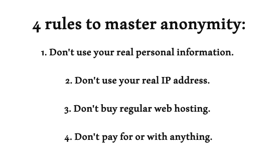What you should do to stay anonymous